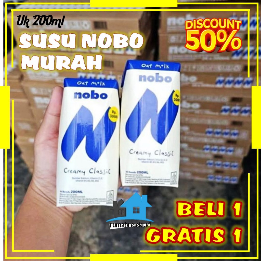 

Susu Nobo BELI 1 GRATIS 1 / Susu Nobo Oat Milk 1 Dus / Susu Nobo Oatmilk / Susu Murah / Susu UHT