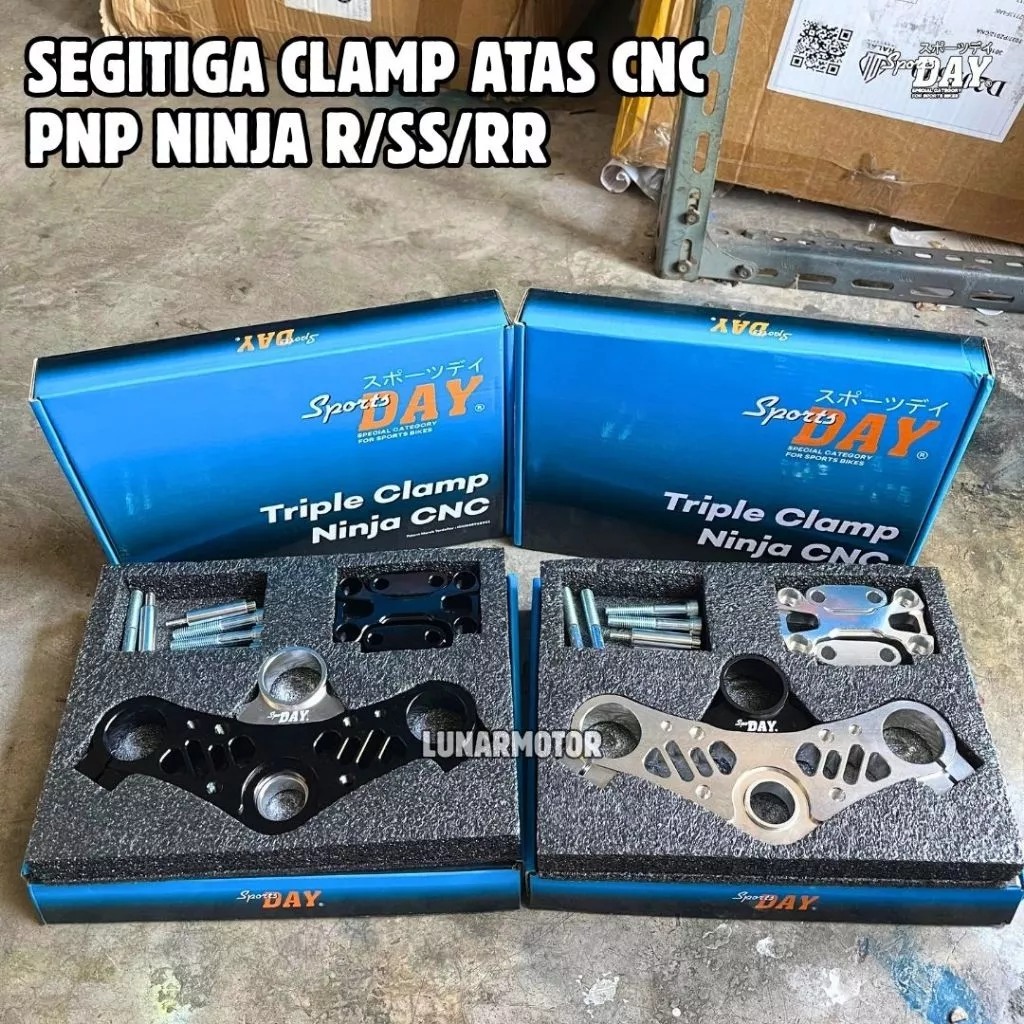 Segitiga Atas Ninja R SS RR T Atas Ninja Segitiga Clamp Atas CNC Set Klem Baut Ori DAY