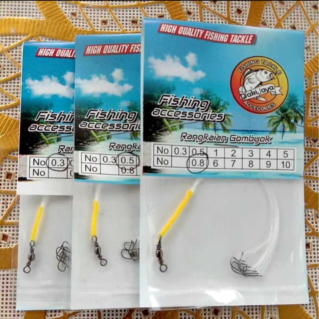 Rangkaian Gombyok kail kecil size 0,3 0,5 0,8 Murah