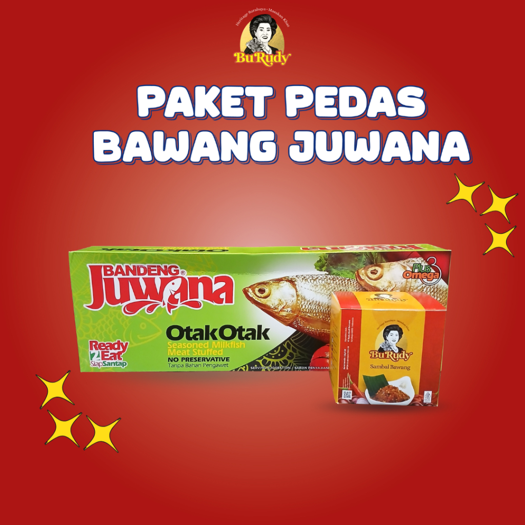 

[PAKET PEDAS BAWANG JUWANA] || BANDENG OTAK OTAK JUWANA & SAMBAL BAWANG SACHET BR