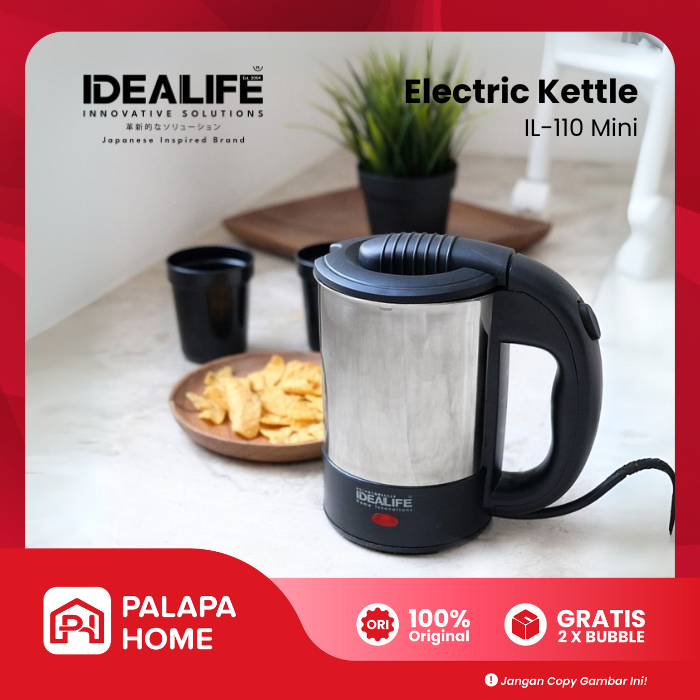 Idealife Teko Listrik 0.5 Liter | Electric Kettle IL-110mini Ceret Pemanas Air Stainless Steel