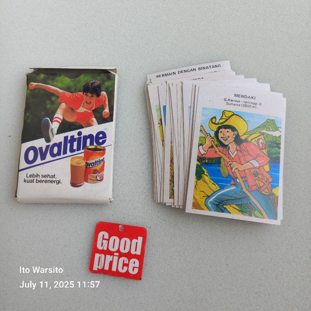 Mainan kartu kwartet Ovaltine besar