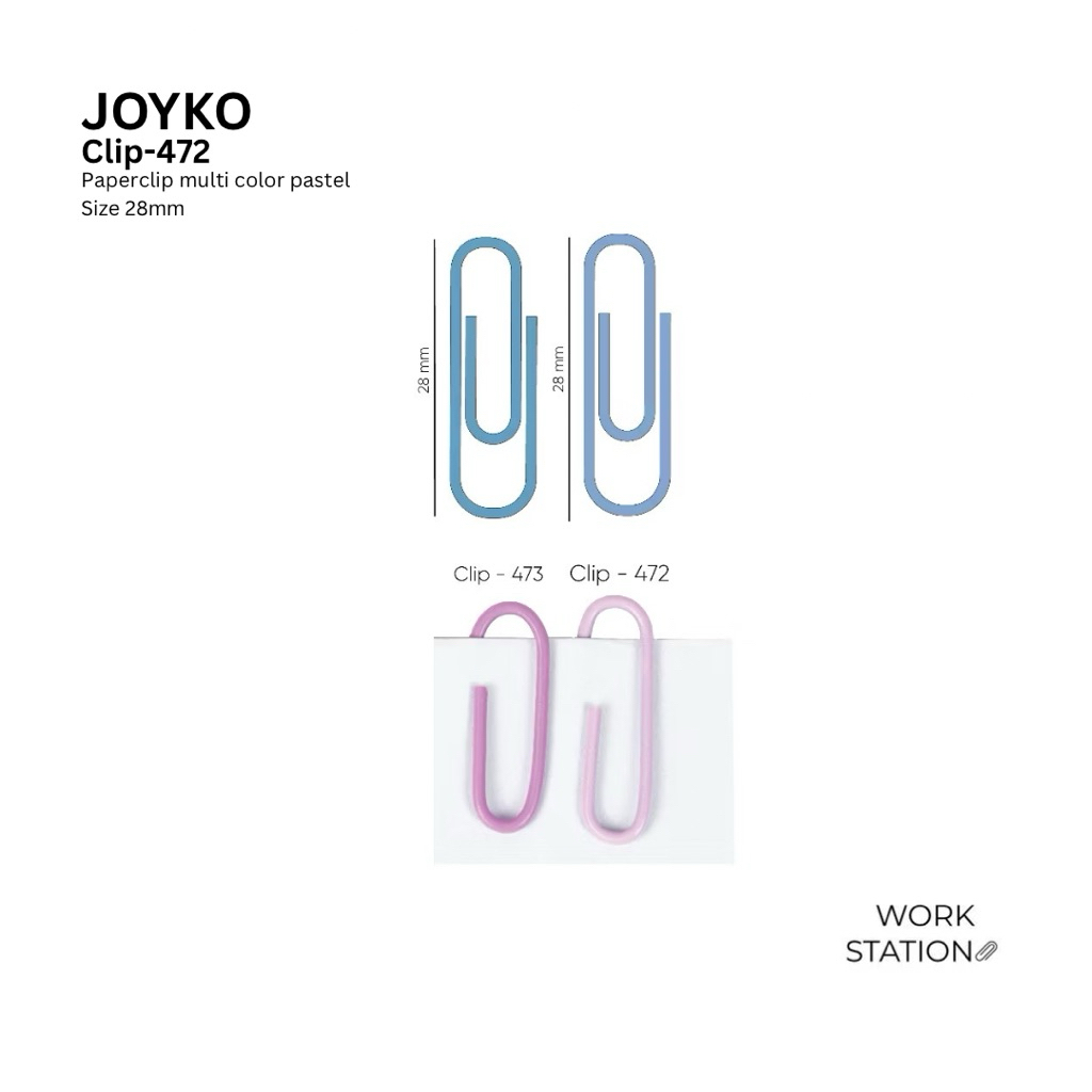 

Joyko Paper Clip-472 / Klip Kertas Warna-Warni