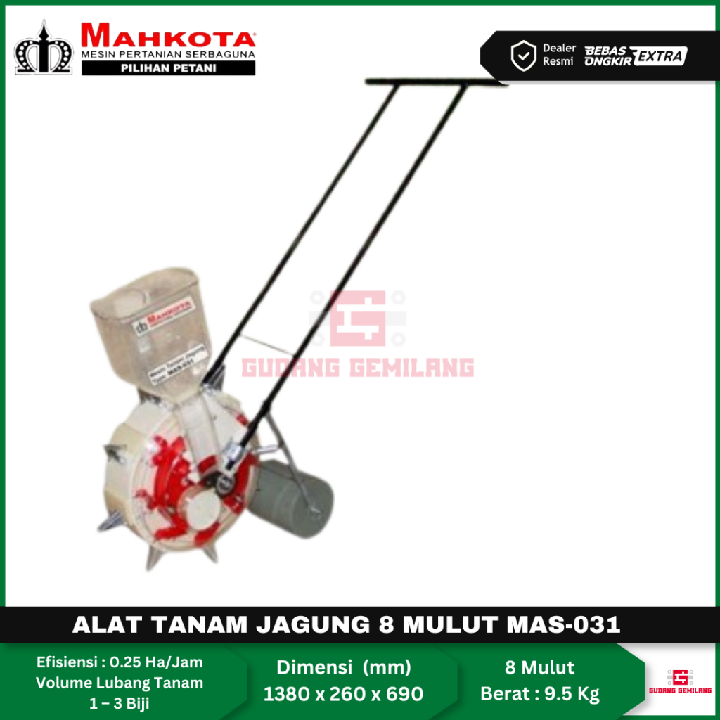 Alat Tanam Jagung 8 Mulut Mahkota MAS 031 Alat Tanam Biji-Bijian Mahkota MAS-031