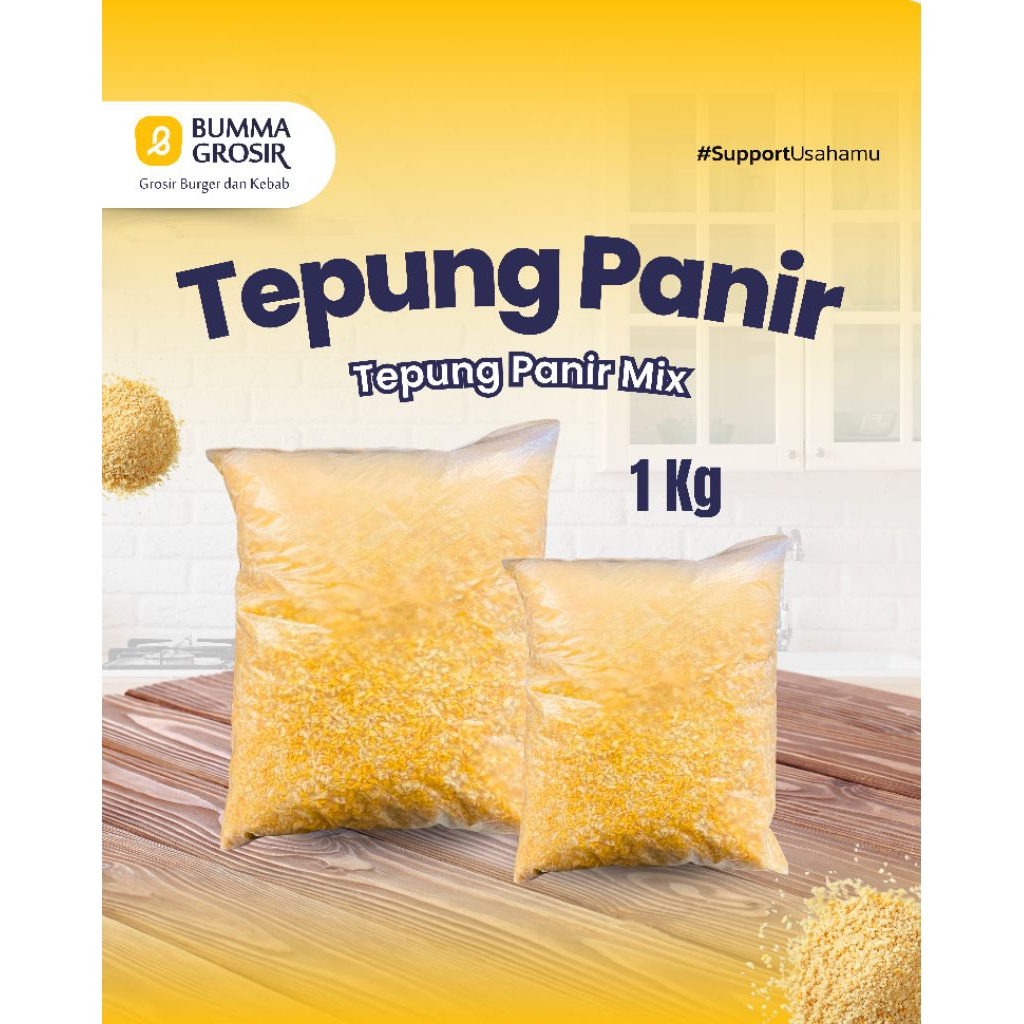 

Tepung Panir orange - Tepung Panir Mix - Tepung Roti - Panko - Maissy - Breadcrumb - 1kg