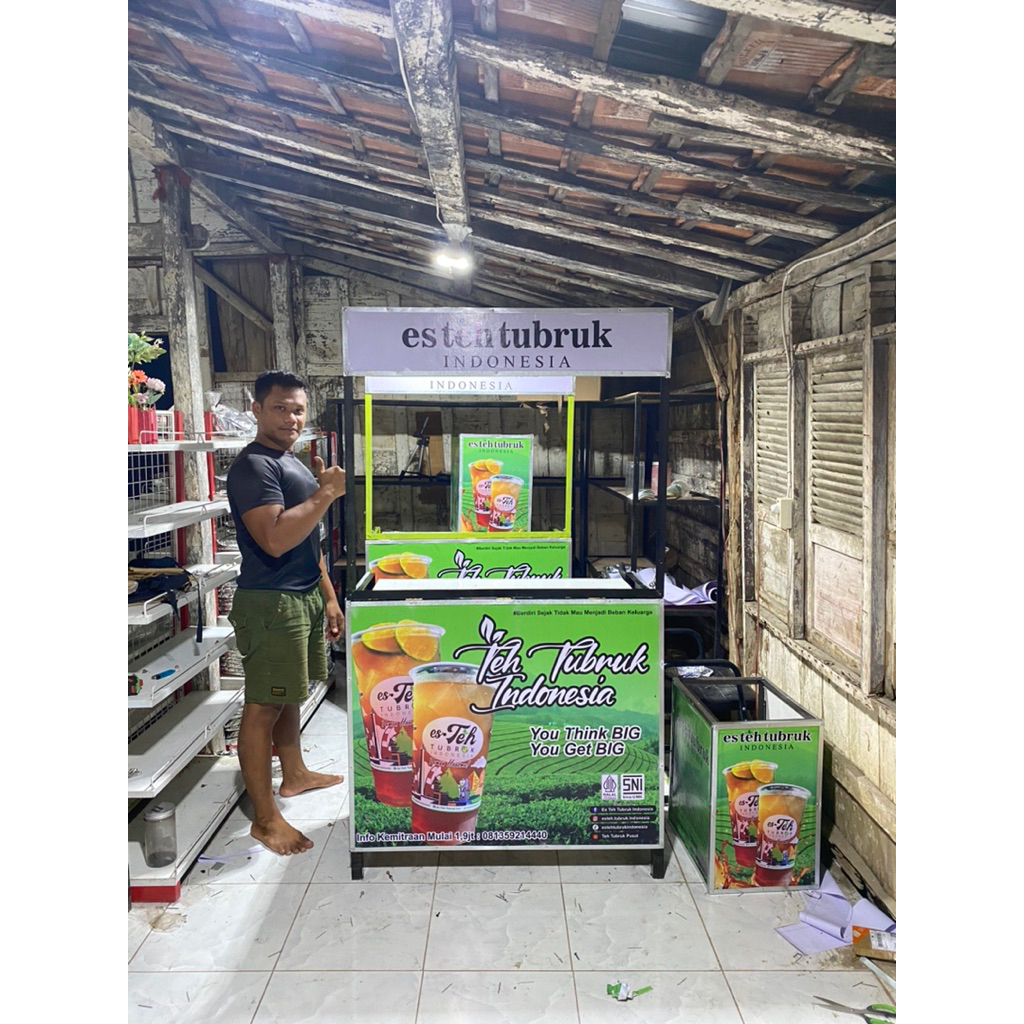 PAKET USAHA ES TEH JUMBO TEH TUBRUK INDONESIA PAKET BOOTH MINI