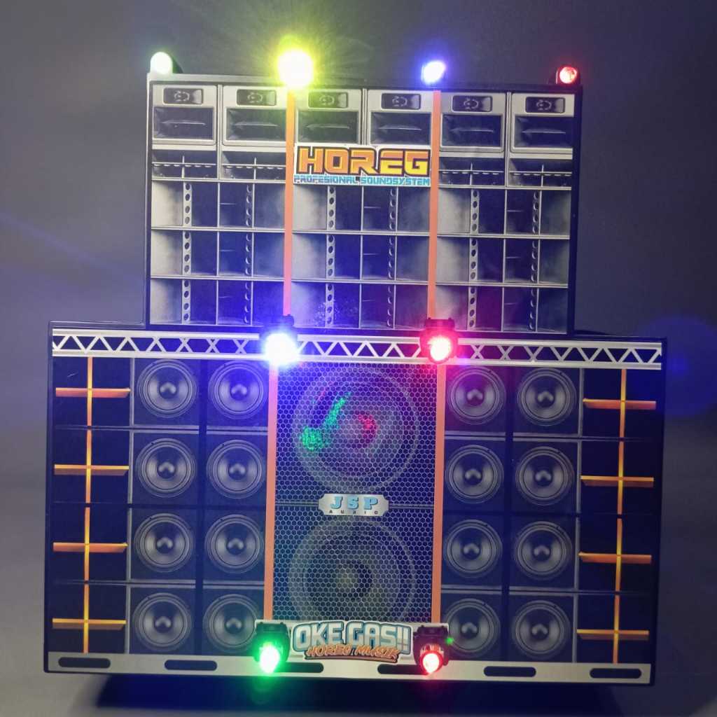 Mainan Miniatur Speaker Sound System Horeg Sound Horeg Mini Lampu Dan Musik OkeGas Sound Sistem