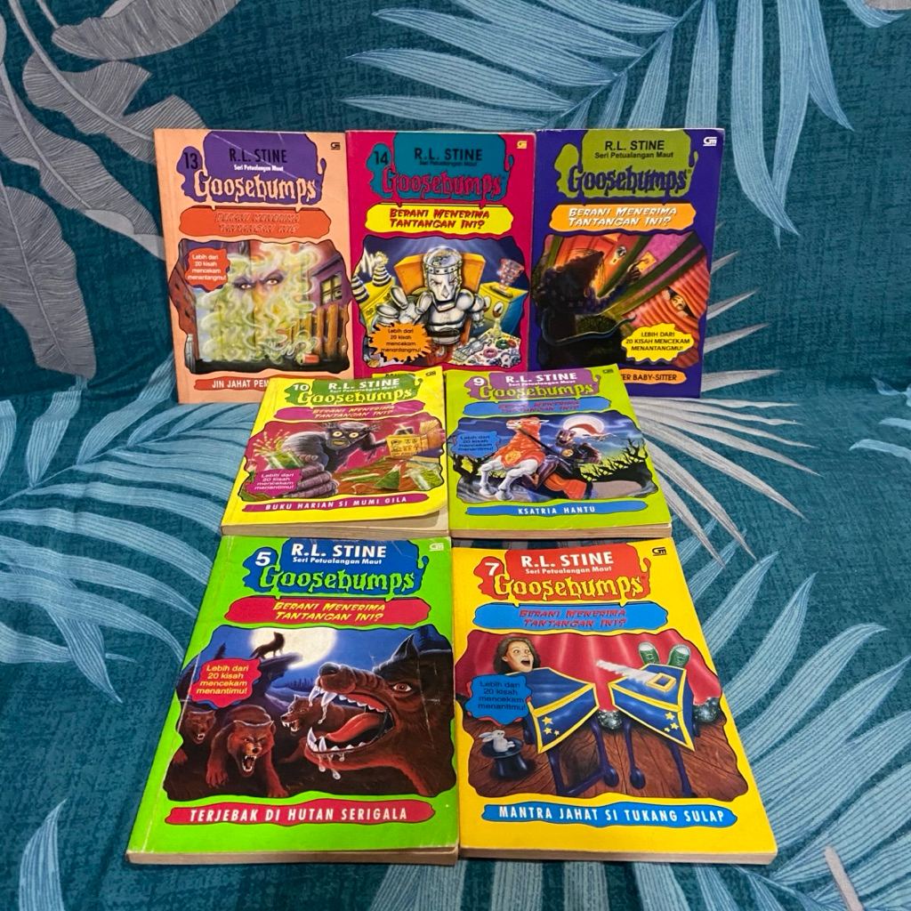 Paket  7 Buku Novel Goosebumps Seri Petualangan Maut RL Stine Buku Misteri Horor Horror Set Lengkap