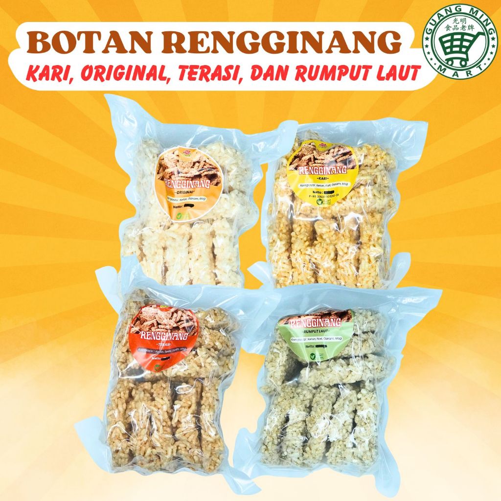 

Botan Rengginang 150g Rasa Original, Terasi, Kari, Rumput Laut Gurih Renyah Vegan Vegetarian