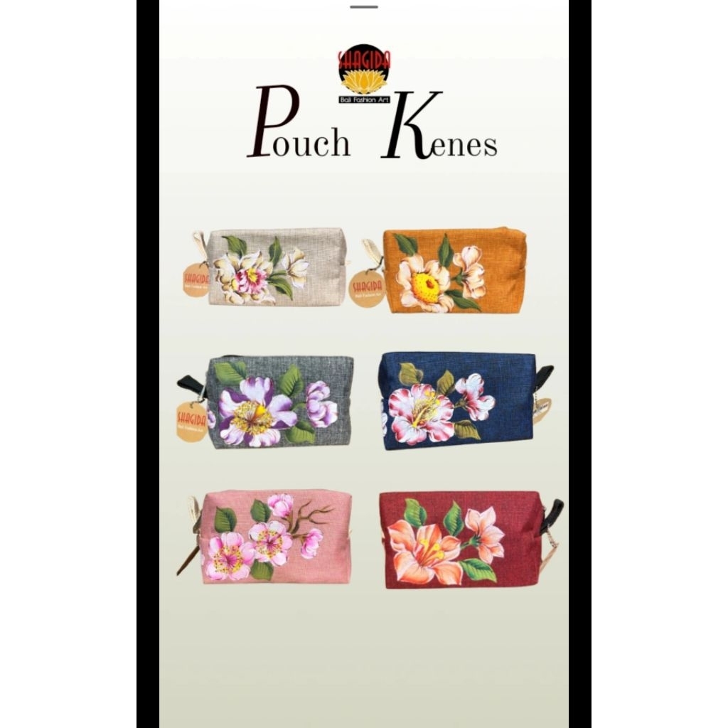 Pouch Makeup / Dompet Kosmetik Lukis Kenes SHAGIDA • Souvenir & Oleh - oleh Khas Bali