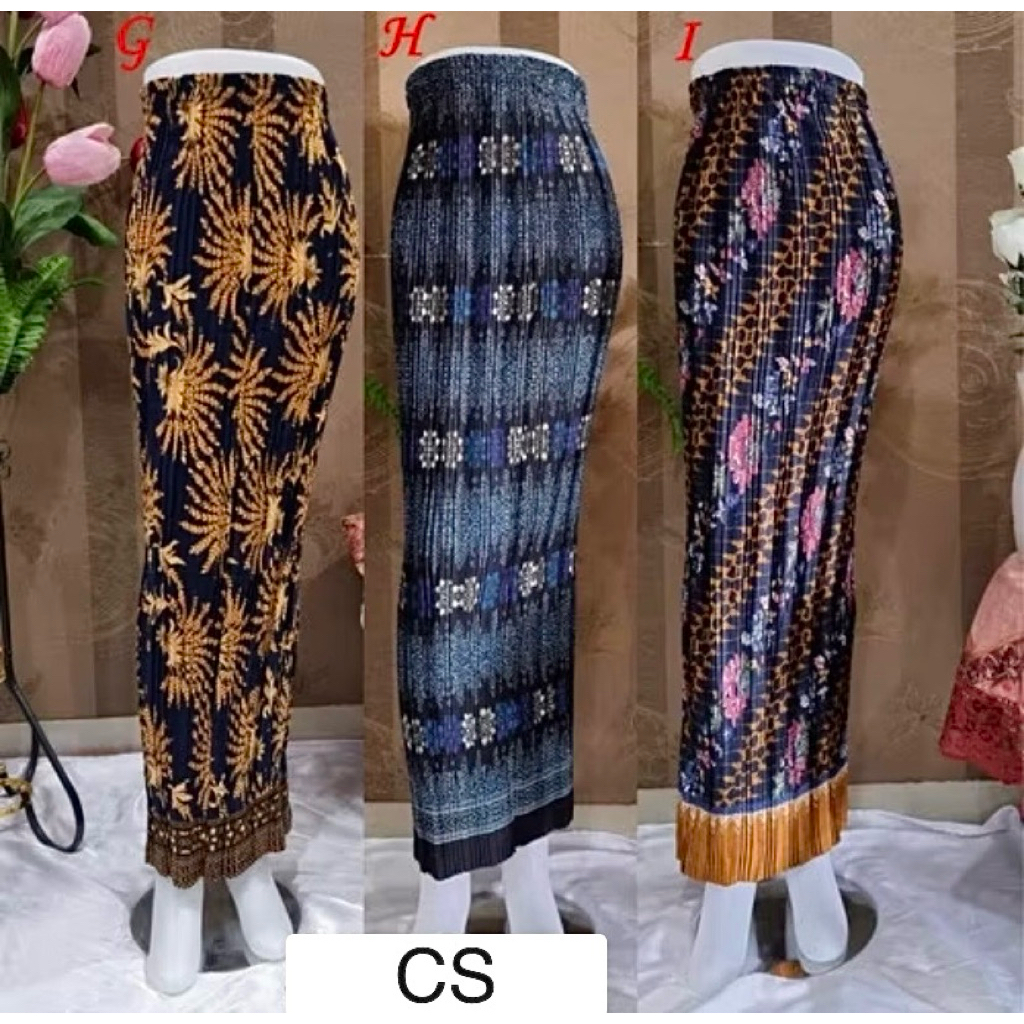 Rok Plisket Batik Panjang / Rok Batik / Rok Kebaya / Rok Wisuda / Bawahan Kebaya / Bawahan Batik