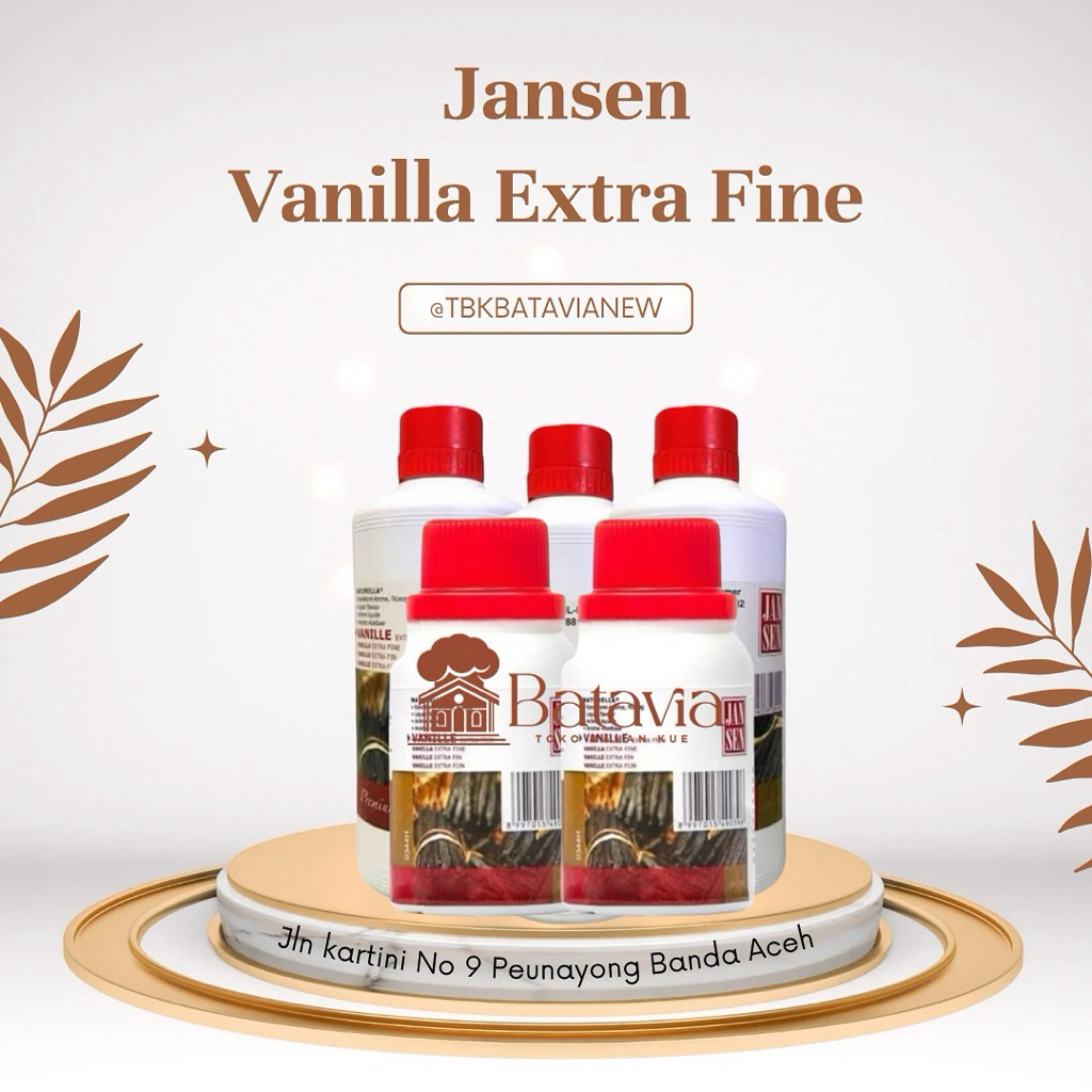 

Jansen Vanille Extra Fein Premium Quality 100GR / Ekstrak / Extra Fine / Perisa Vanilla 100GR