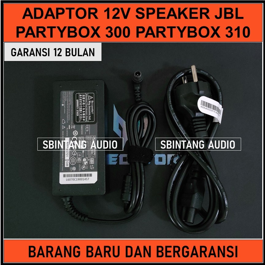 Adaptor adapter charger untuk speaker JBL Partybox 300 Partybox 310 12V