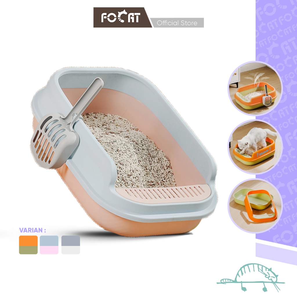 FOCAT Cat Litter Box M20 Toilet Kucing Tempat Bak Pasir Kucing Anjing Anabul Free Sekop