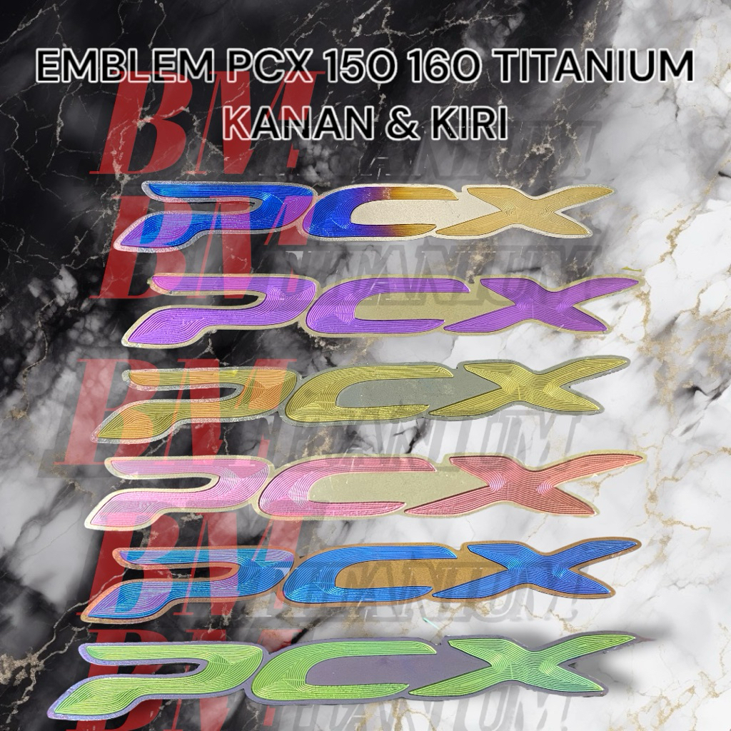 EMBLEM TITANIUM PCX PCX150 PCX160 ORIGINAL VIETNAM