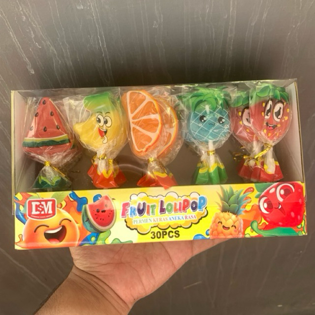 

DSM Fruit Lollipop Permen Keras isi 30pcs