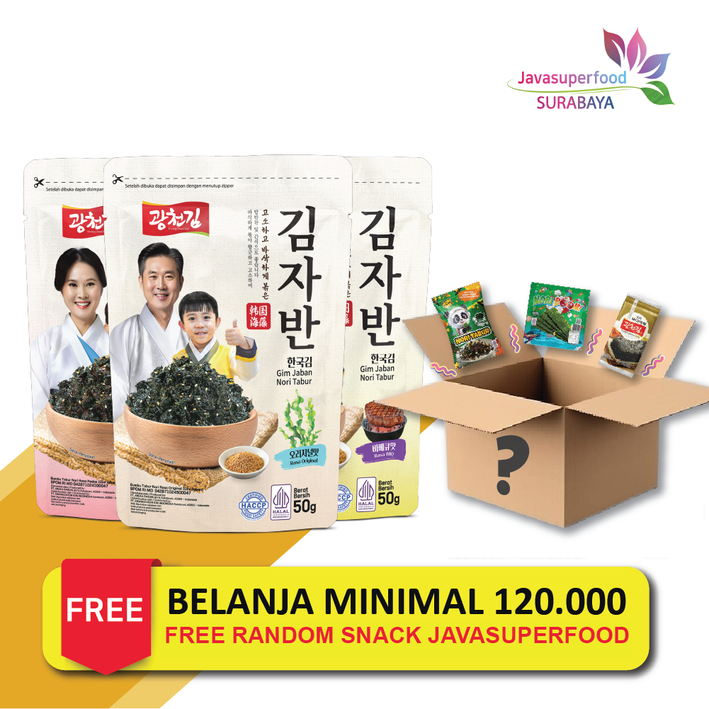 

Gim Jaban Nori Tabur Rumput Laut Panggang 50g