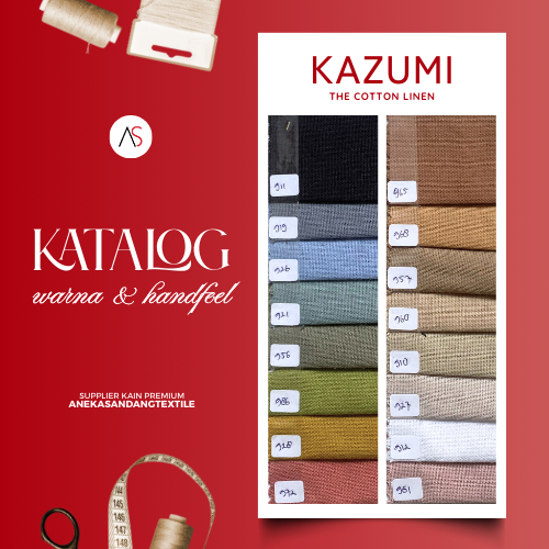 Katalog Warna kain KAZUMI / Fumiko Linen 100% katun  Aneka Sandang Textile