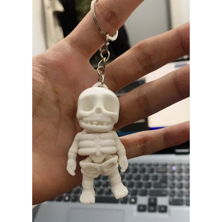 Cuero Gantungan Kunci dan Tas Fidget Toy Tengkorak - Mainan Anti Stres Unik untuk Semua Usia