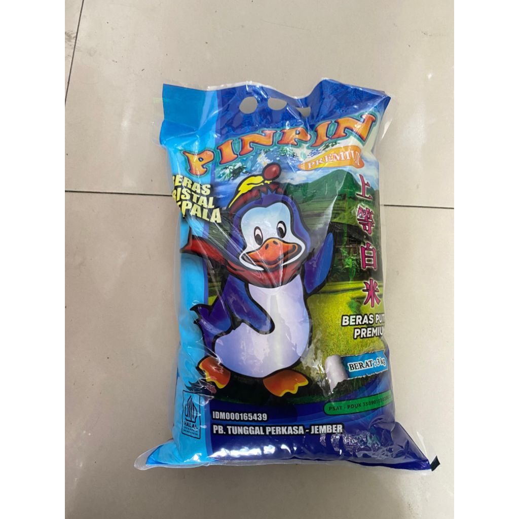 

BERAS PINPIN 3KG KUALITAS PREMIUM//Beras kristal pulen