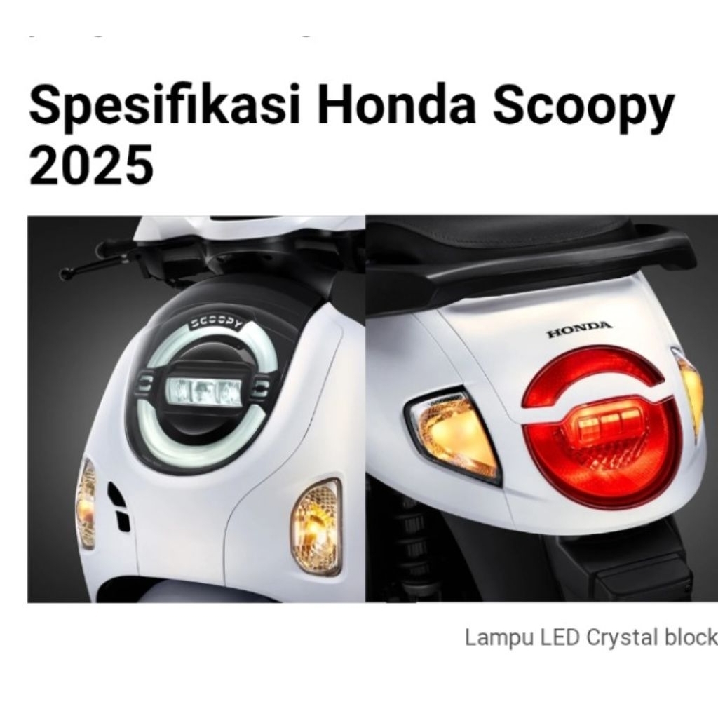 Lampu Stop rem Belakang Honda Scoopy 2025 new LED custom sen orange