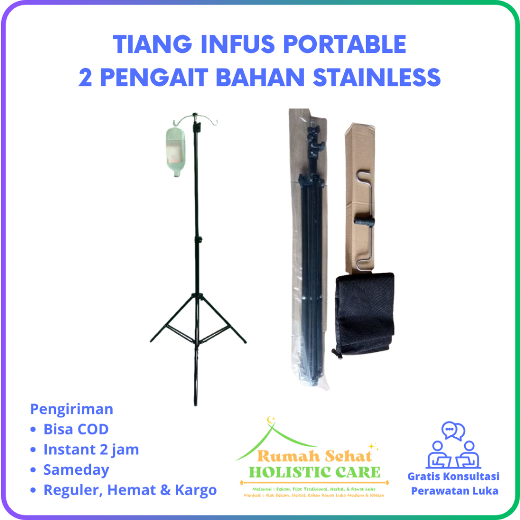 TIANG INFUS PORTABLE HOMECARE (FREE TAS)
