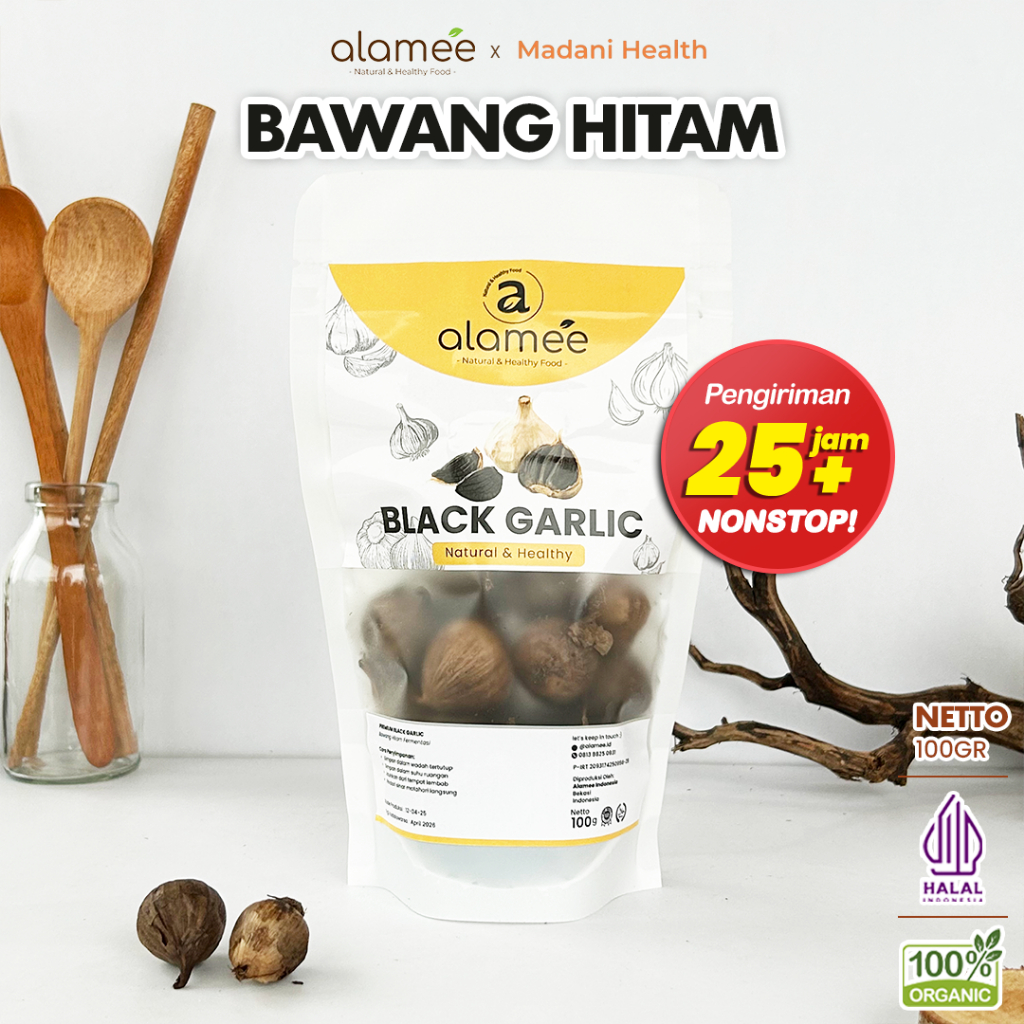 

ALAMEE Black Garlic Garlik Bawang Hitam Tunggal Kating 100 gram Herbal Premium Lanang Alami Natural