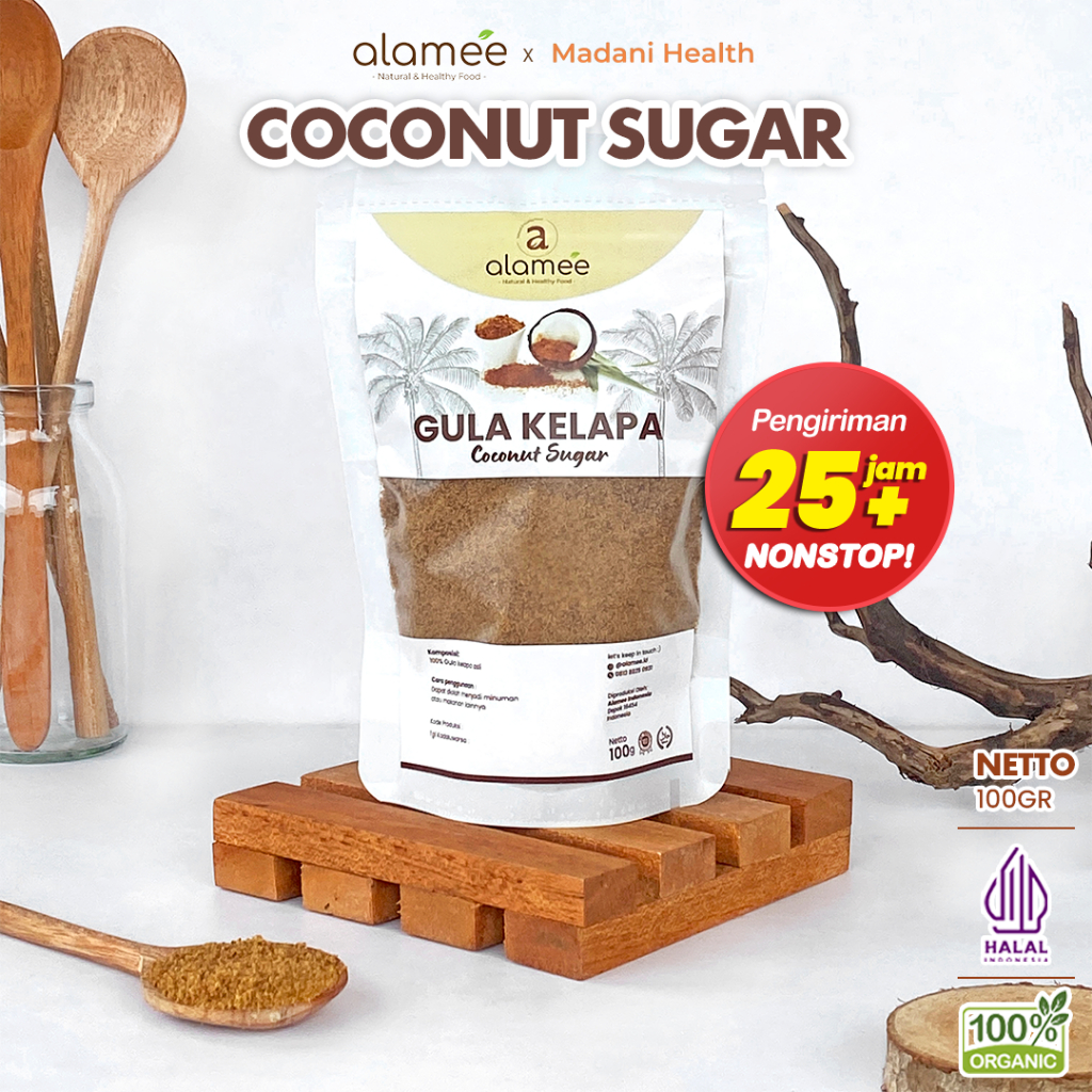 

ALAMEE Gula Semut Kelapa Organik Asli Bubuk Coconut Sugar Premium Powder Natural Organik Organic