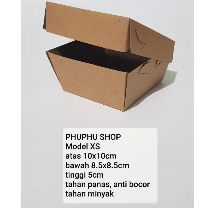 

Kotak Makan sekali pakai Paper lunch box coklat kraft bungkus makanan laminasi anti tumpah ekonomi