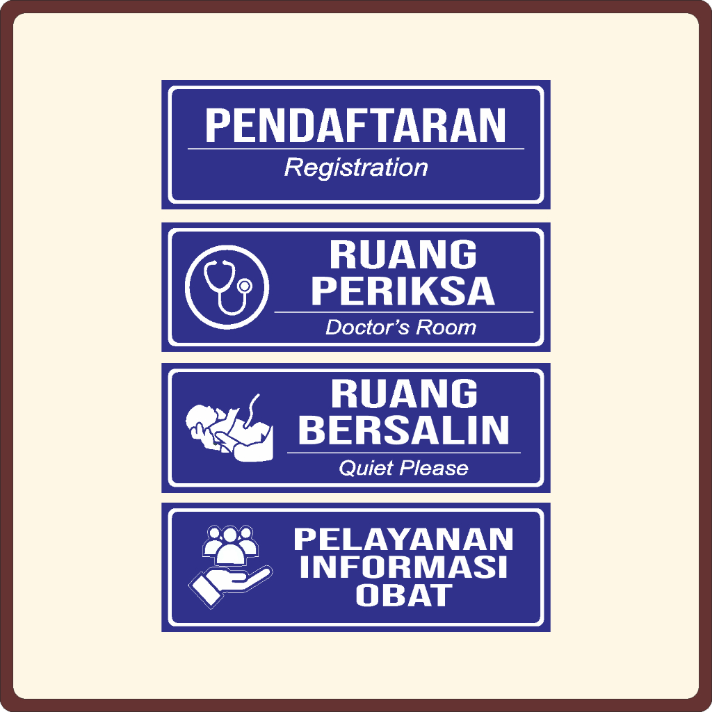 Aneka Pilihan Akrilik Nama Ruang Kantor dan Instansi Warna Biru / Akrilik Papan Nama Ruang Kantor da