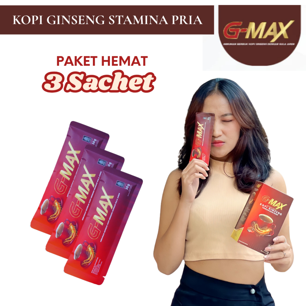

KOPI G-MAX GULA AREN GINGSENG ORIGINAL TERLARIS ( SACHET ) SUDAH BPOM