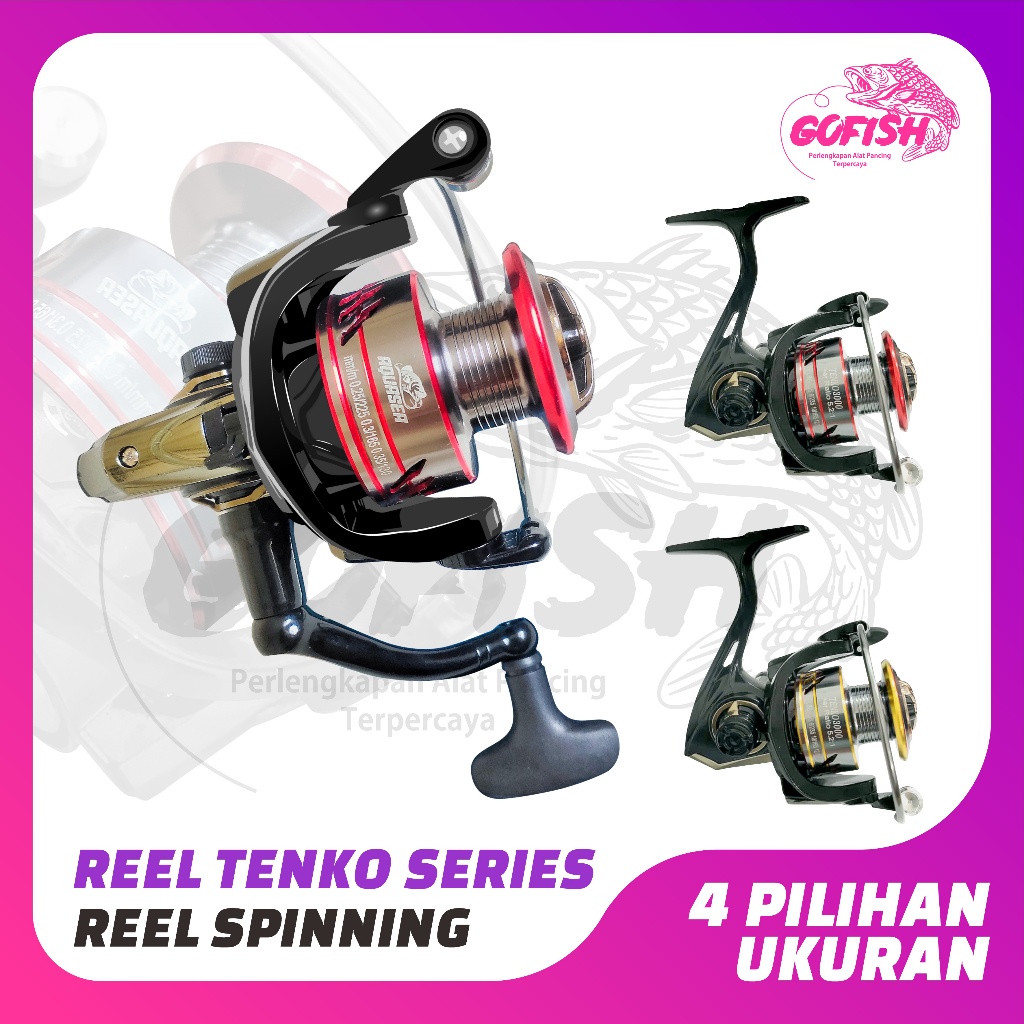 GOFISH - Reel Pancing Tenko Spinning Katrol Kerekan Aluminium Reel Fishing