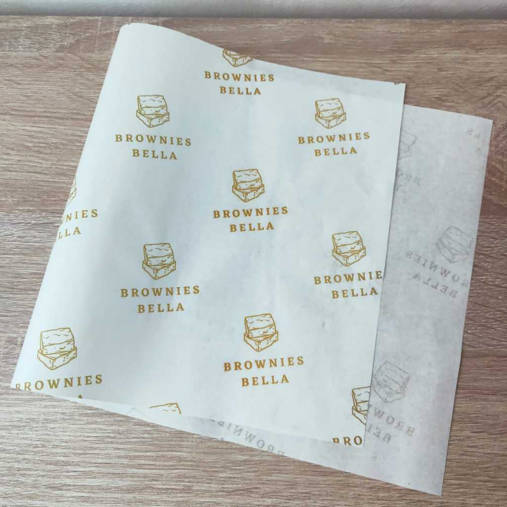 

CUSTOM Kertas Roti Foodgrade 22 x 34 cm - Wrapping Paper / Kertas Bungkus / Kertas Minyak