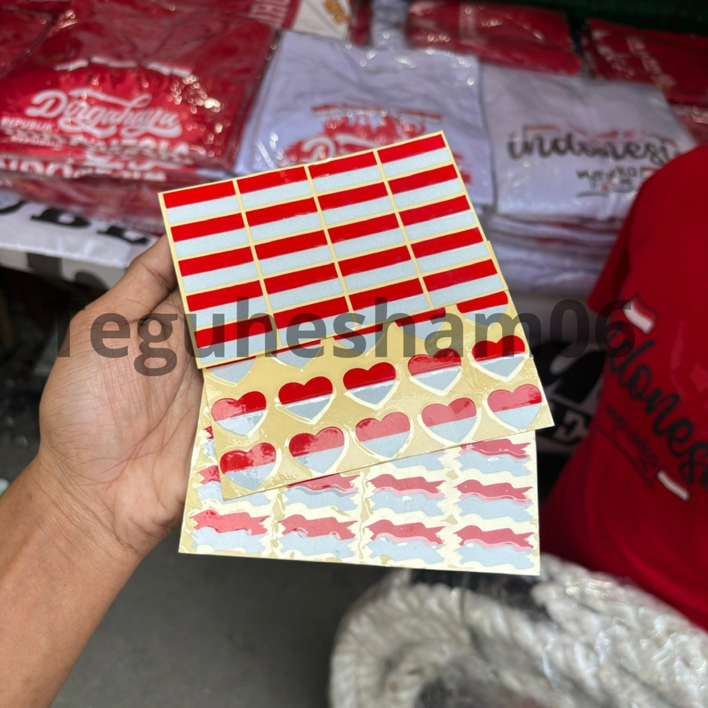 

Sticker Pipi Bendera Indonesia Dunia ori Stiker Hiasan Pipi Grosir / 17 Agustus