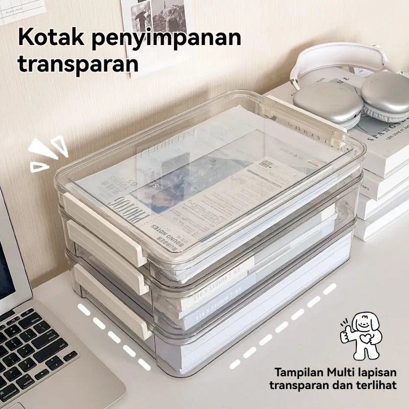 

Kotak Penyimpanan Berkapasitas Besar A4,Transparent Paper Box ,Document Organizer,Tempat Penyimpanan Dokumen Anti Air Debu Ijasah