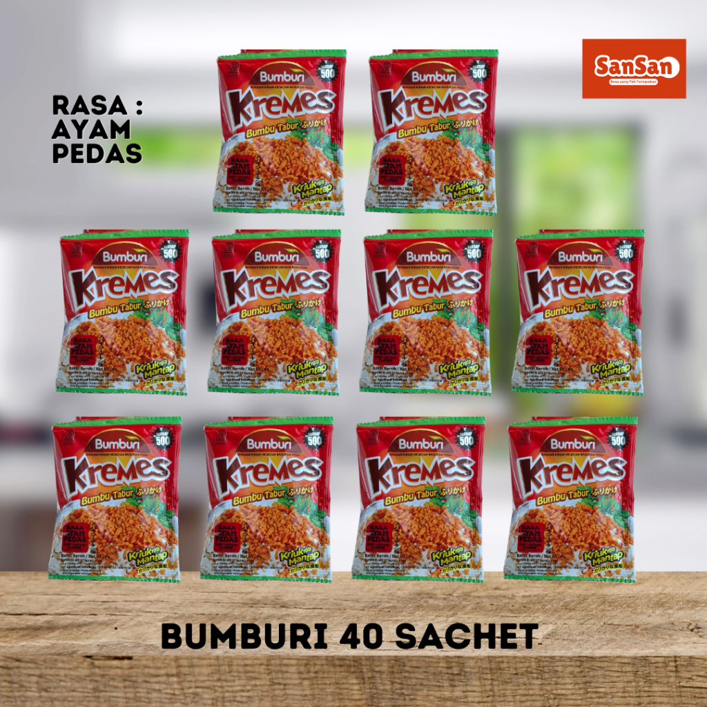 

Bumburi Kremesan Ayam pedas 40Sachet