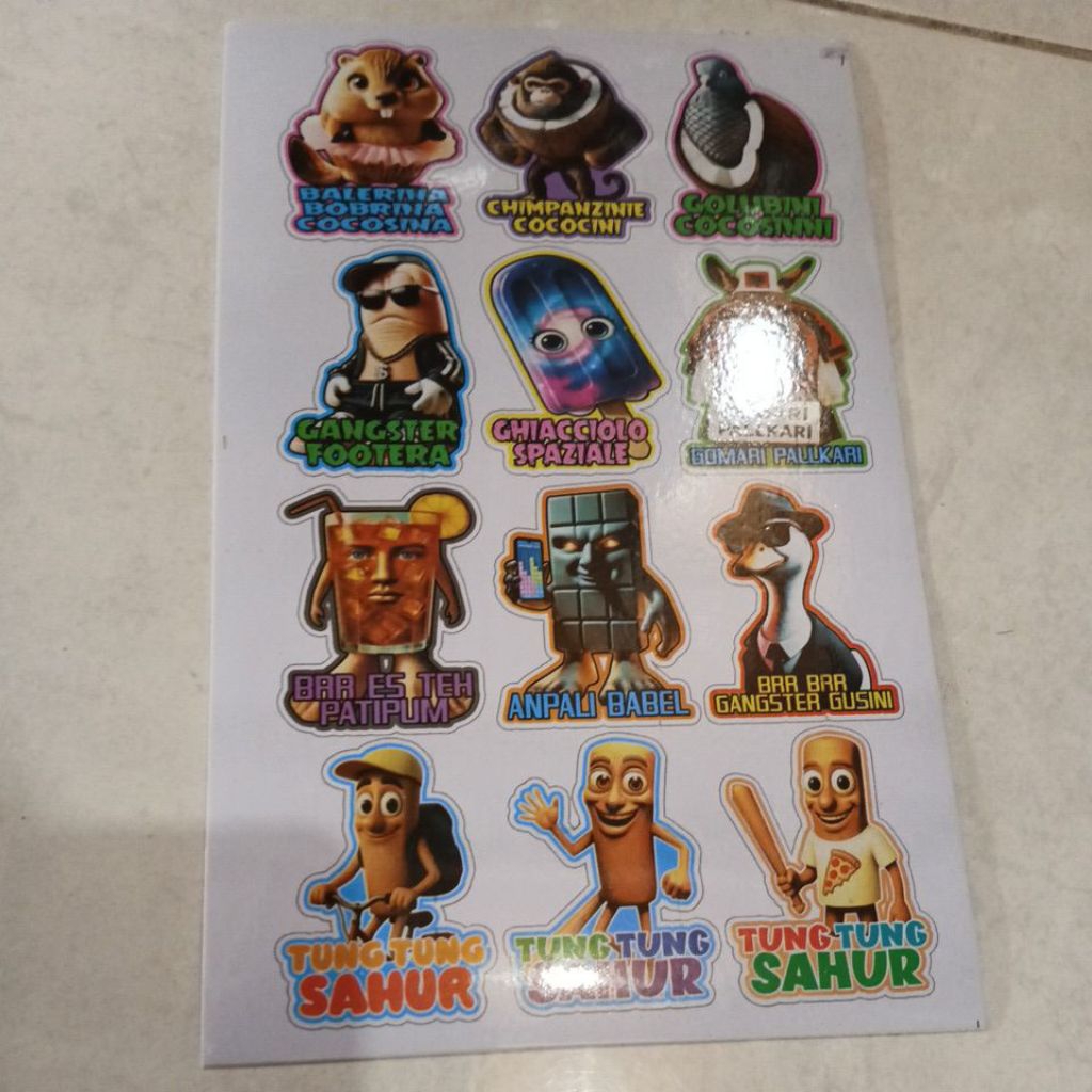 

stiker anomali viral tung tung sahur