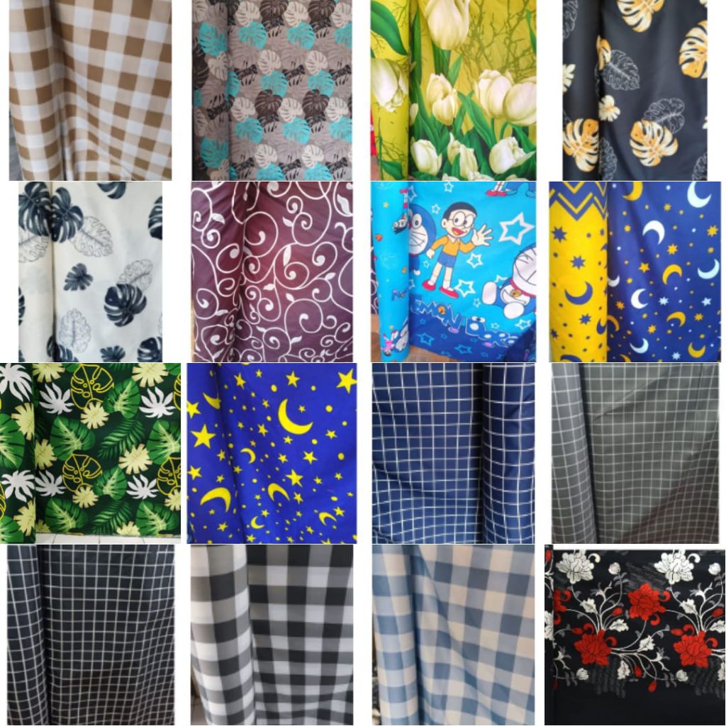 Bahan Kain Katun Harga Meteran Untuk Membuat Sprei Gorden Baju  / Kain Katun disperse meteran motif 
