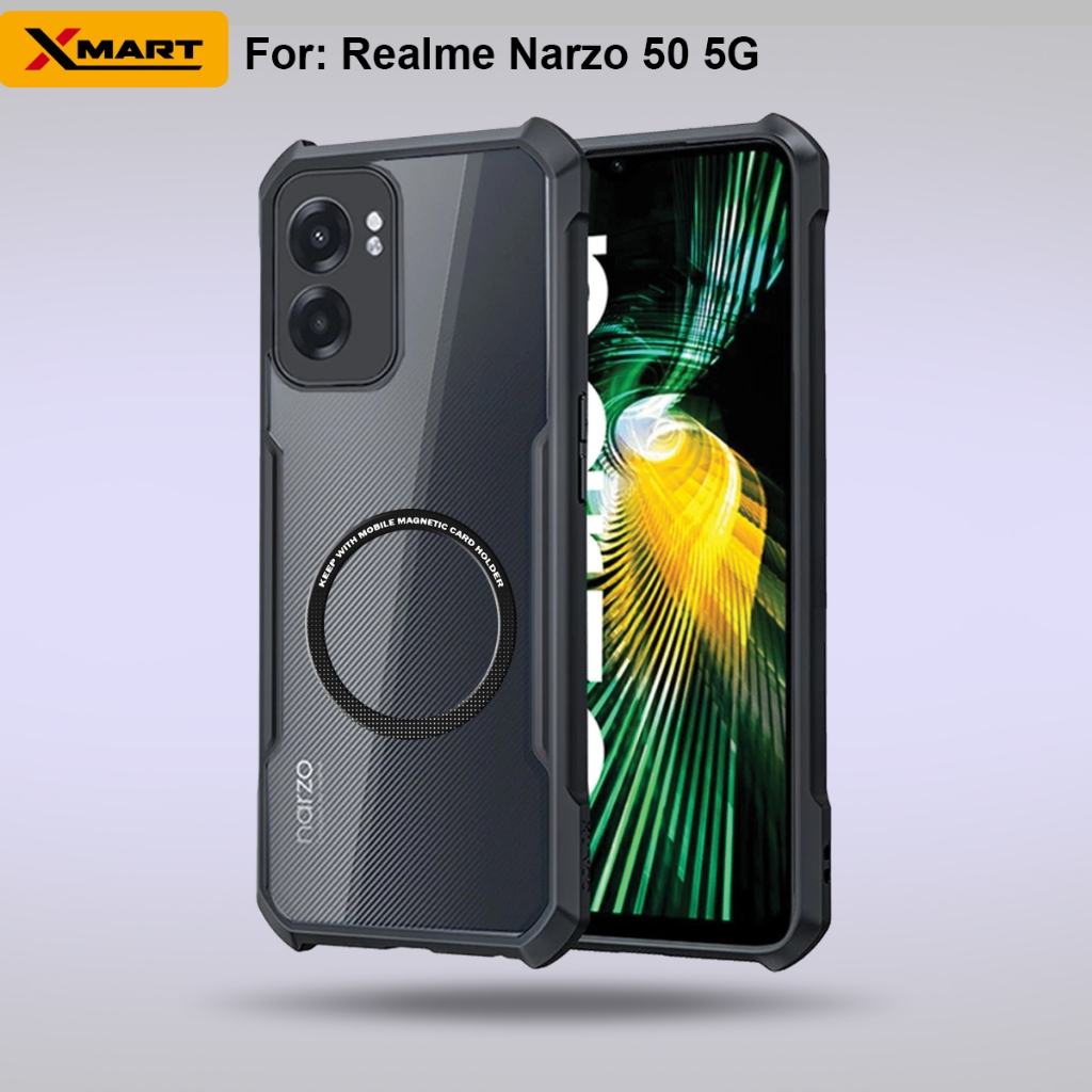 Case Realme Narzo 50 5G Softcase With Ring Magnetic Casing Transparen Armor Fushion