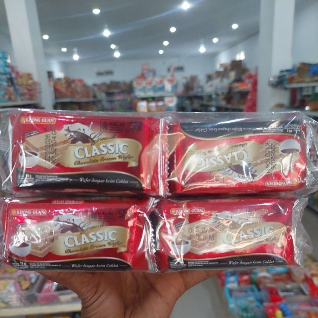 

Khong Guan Classic Pack isi 10x18gr Wafer Klasik