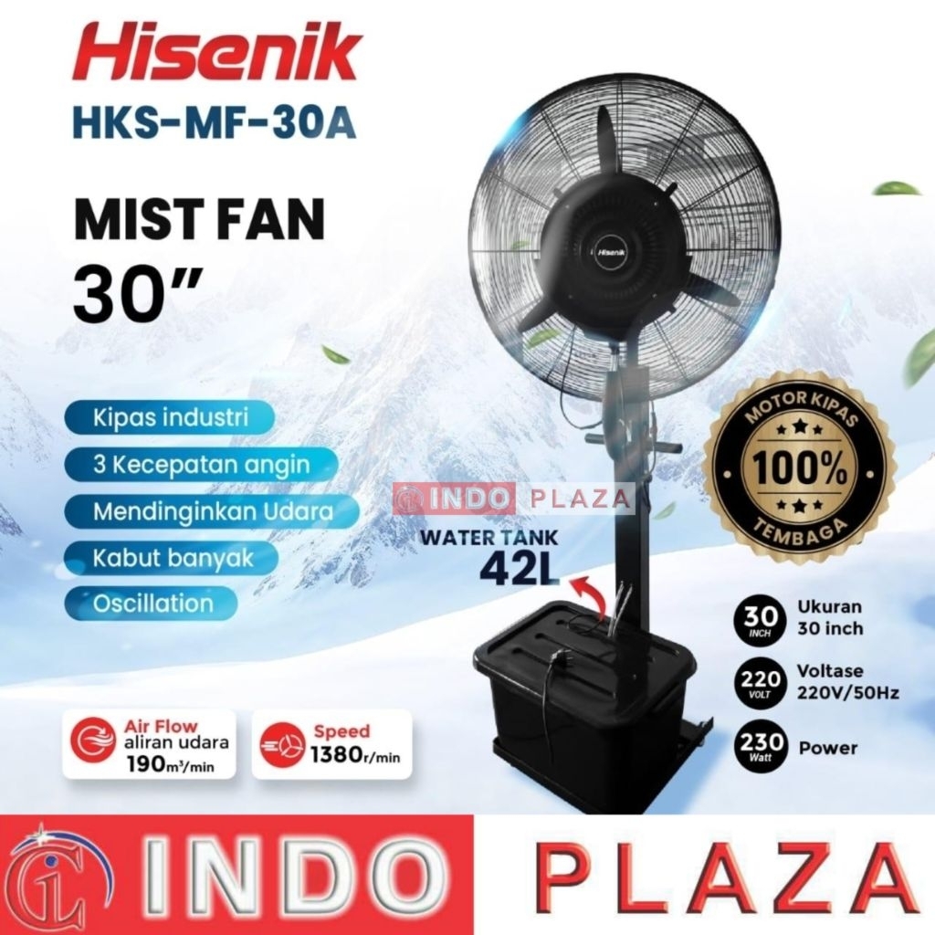 KIPAS ANGIN HISENIK MISTY FAN 30 INCH / KIPAS ANGIN EMBUN AIR KABUT