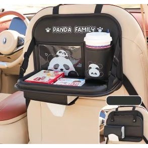 Car Seat Organizer Foldable - Rak Gantung Mobil Kulit Dengan Meja Lipat