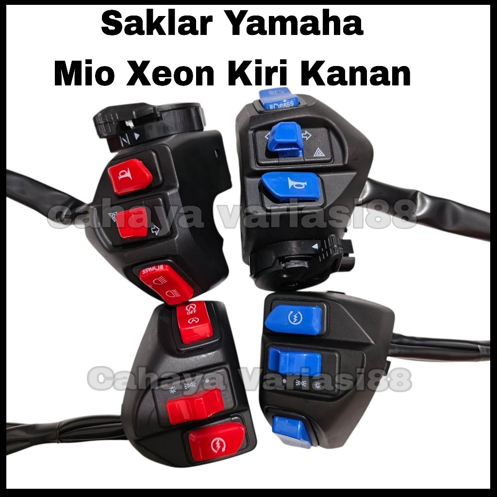 Saklar Set Kiri Kanan Motor Yamaha Mio Saklar Set Vietnam Motor Xeon Tombol Biru Tombol Merah Saklar