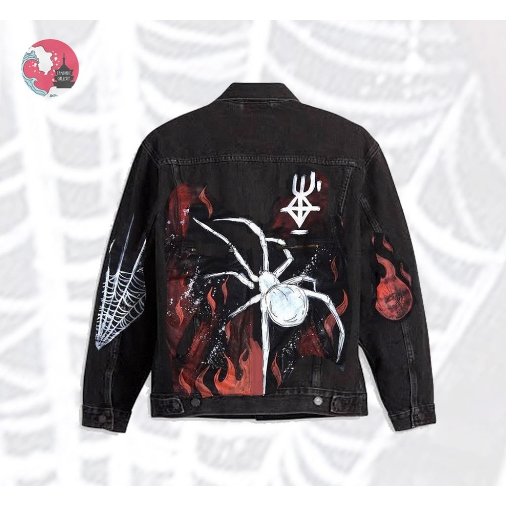 jaket lukis denim nightmare