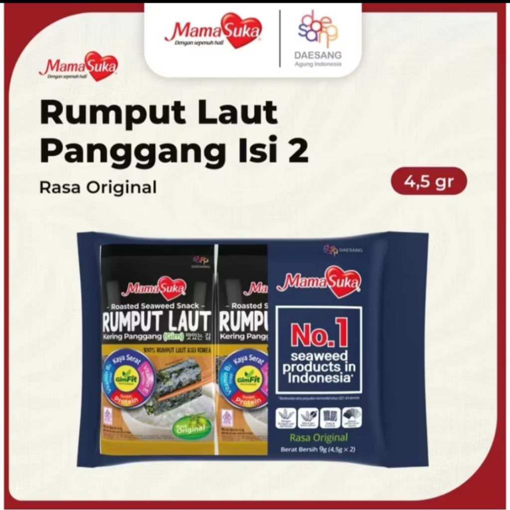 

RUMPUT LAUT mamasuka 2*4,5gr rasa original