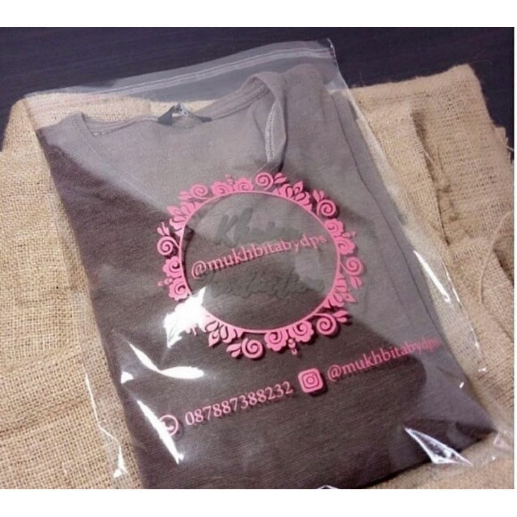jual plastik Opp bening custom plastik packaging pakaian & hijab(minimal 100pcs) plastik opp bening,