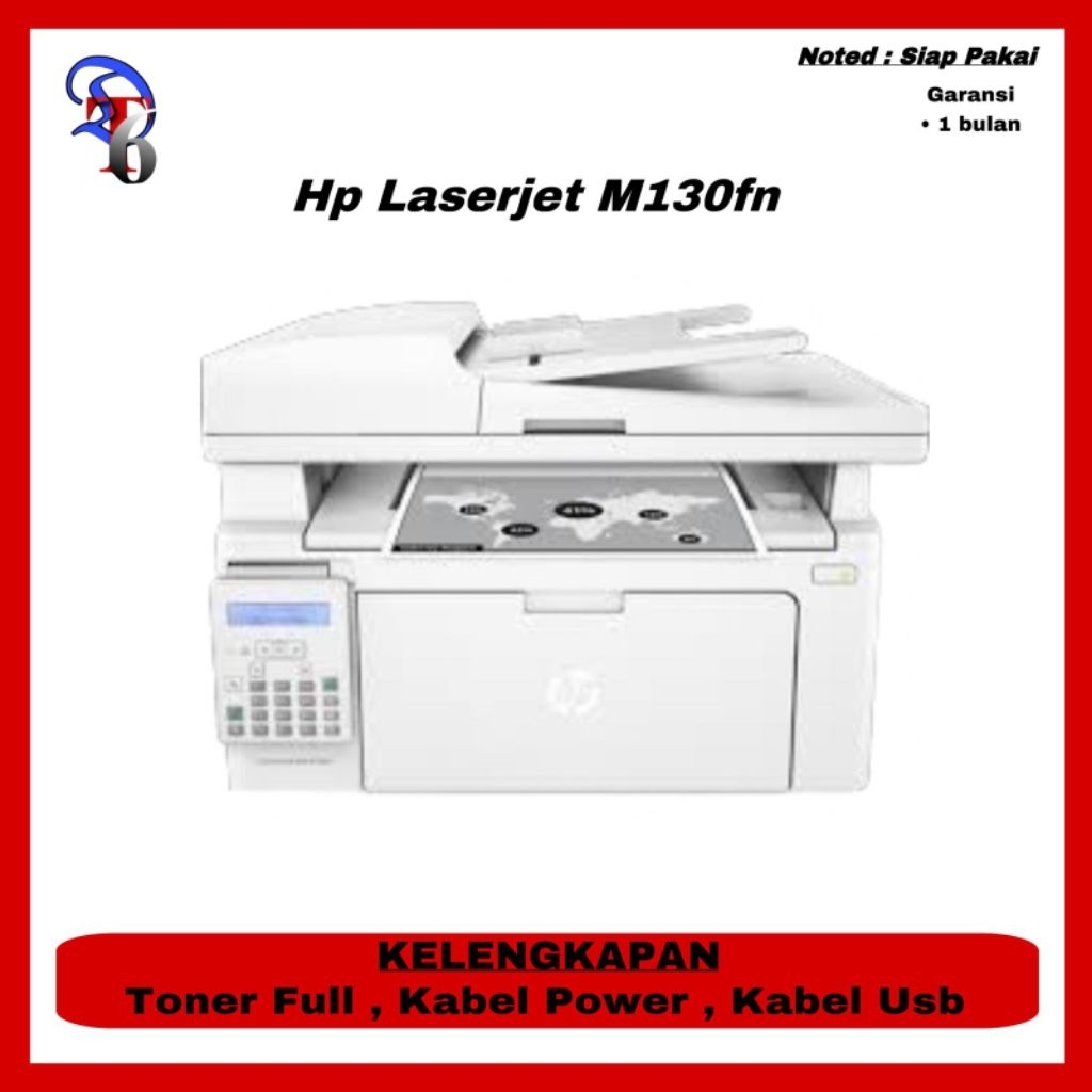 Printer Hp LaserJet Pro mfp M130fn Print scan copy fax mesin fotocopy