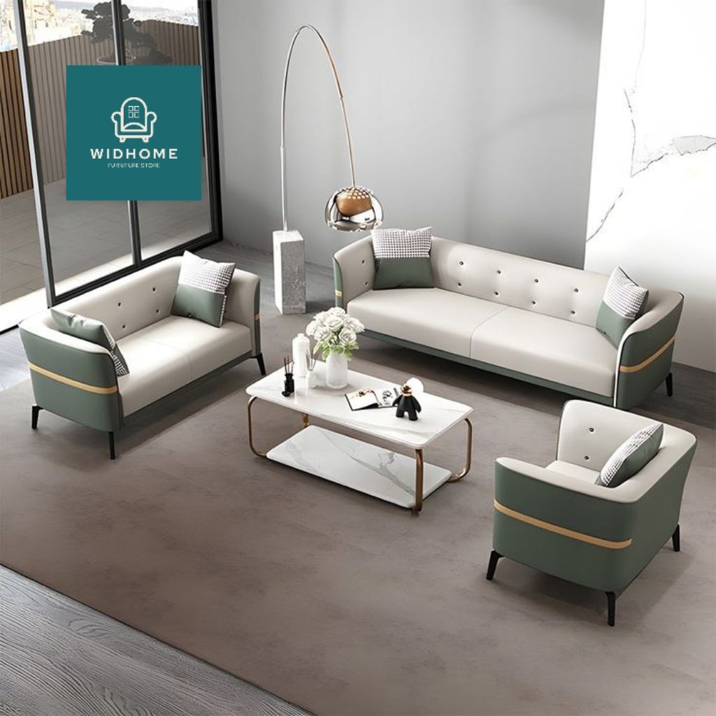 Set Sofa Minimalis Modern / Sofa 211 Kulit Oscar Premium / Sofa Kantor / Sofa Retro Terbaru
