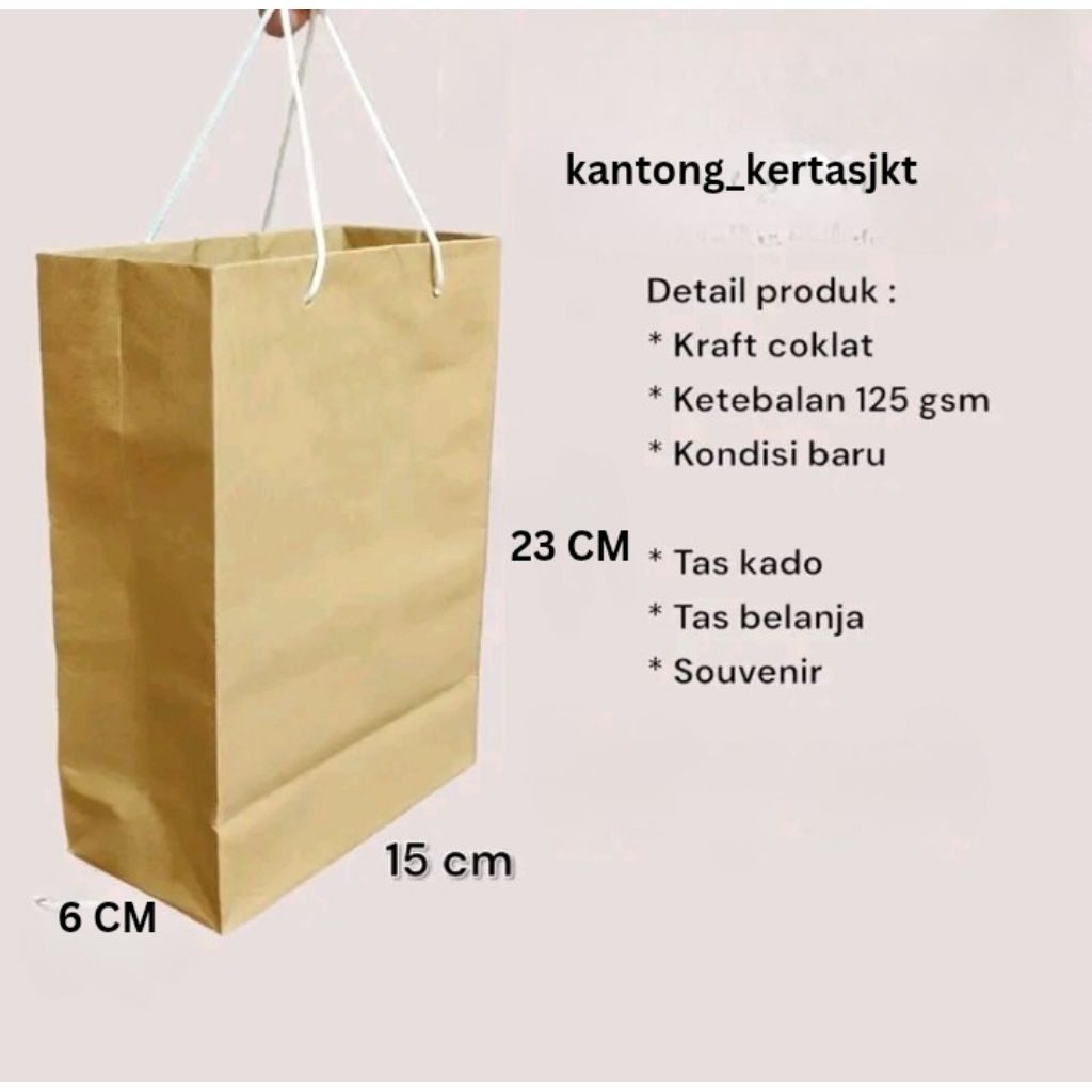 

Paper Bag Tali Kur Putih 15x6x23