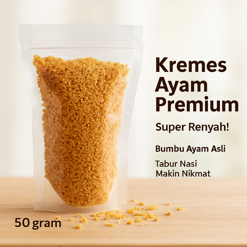 

Ygshop17 Kremes Ayam Premium Renyah 50 Dan 65 Gram Camilan Gurih & Lezat Tekstur Keriuk